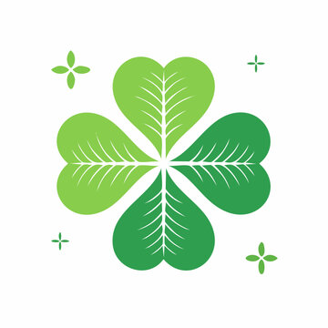 Four Leaf Clover with Sparkles