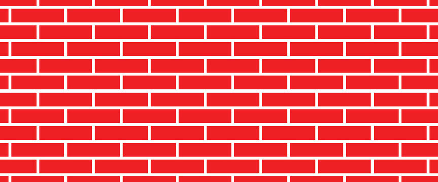 Vivid Red Brick Wall Texture Background &mdash; Seamless Rectangular Block Pattern for Architecture Design