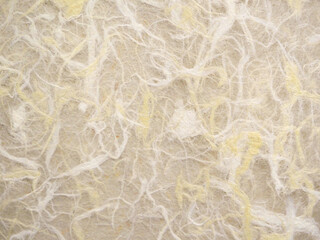 Obraz premium FOND PAPIER TEXTURÉ BLANC ET JAUNE FIBRE NATURELLE