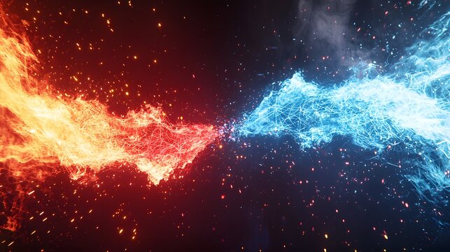Fire and ice plasma clash