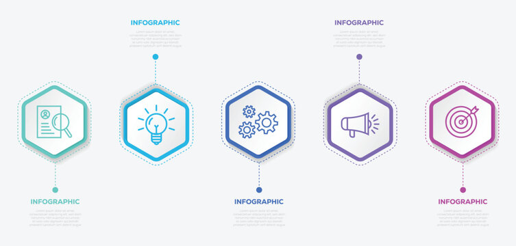 Business infographic template with 4 options or steps. Timeline infographic design template. Vector for presentation
