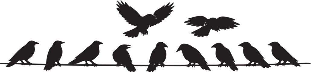 Fototapeta premium vector silhouette of a bird