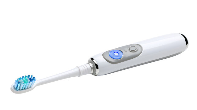 modern electric toothbrush isolated on white background