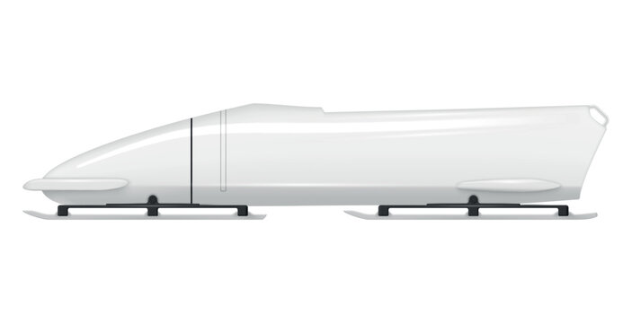 Illustration of a bobsleigh used by athletes in winter sports competitions and training.