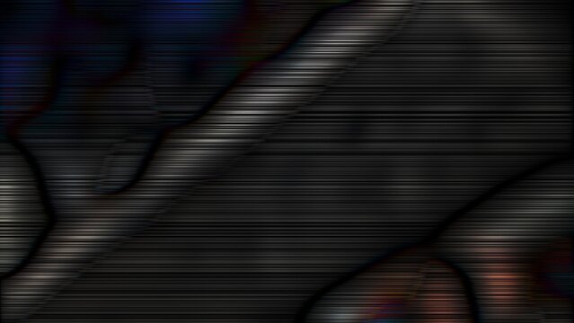 CRT scanlines texture, analog TV distortion, dark metallic screen effect with chromatic aberration and vintage glitch noise pattern for retro tech backdrop