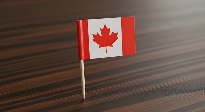 Canadian flag on a toothpick