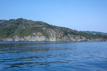 Naklejka premium The Coastline of Skopelos island, Sporades, Thessaly, Greece