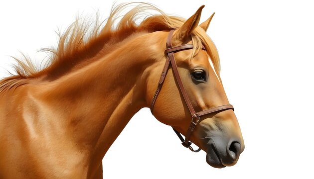 horse head isolated on white