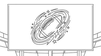 American Football Ball Spinning With Motion Lines Coloring Page © Muhammad Rayyan Zayd