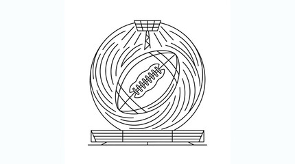 American Football Stadium Line Art Icon ©  Zayn Alvaro Sebasti