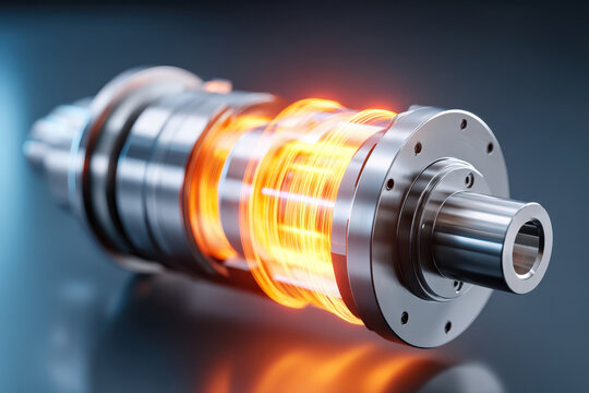 Glowing heated metal shaft assembly
