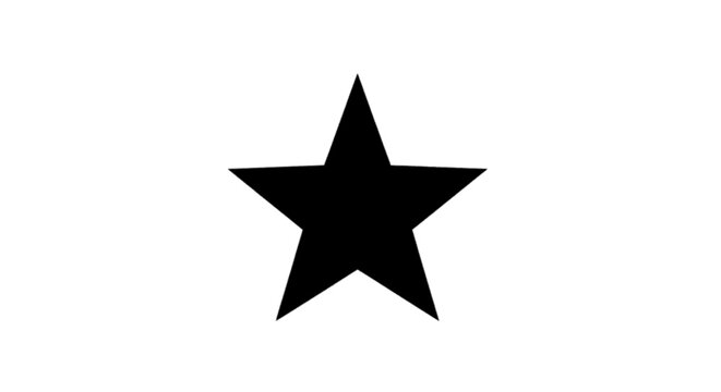 Minimal black silhouette icon, simple flat vector, bold black shape, no, no shading black star shape icon on a, flat icon style