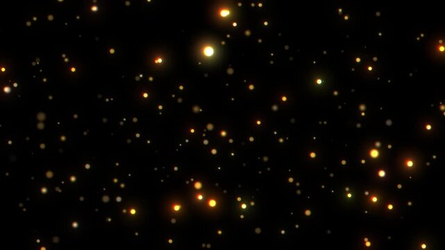 golden sparkle particles background loop