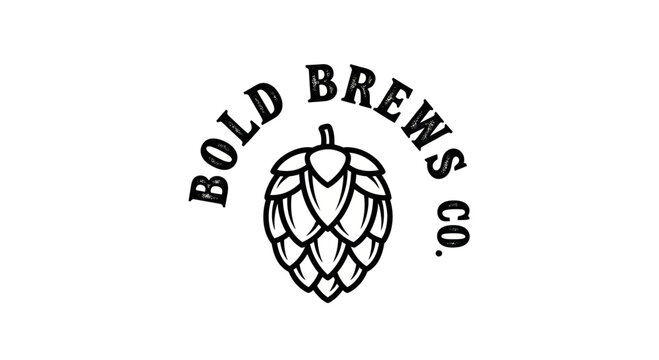 Bold Brews Co. logo featuring a hop cone illustration.