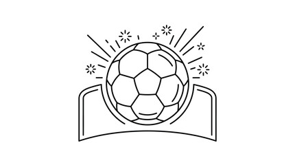 Soccer ball trophy icon with starburst effect © Yusuf Alfarizi Naufa