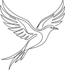 Obraz premium vector illustration of a bird