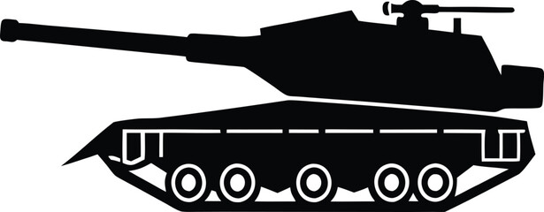 Fototapeta premium Silhouette design of k9 thunder self propelled tank