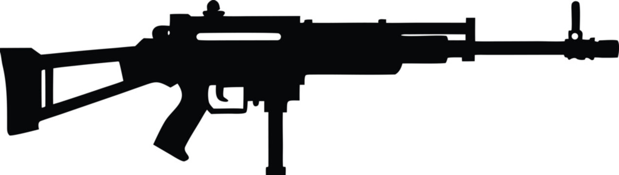 Silhouette design of m2 browning classic 50 calibar rifle.