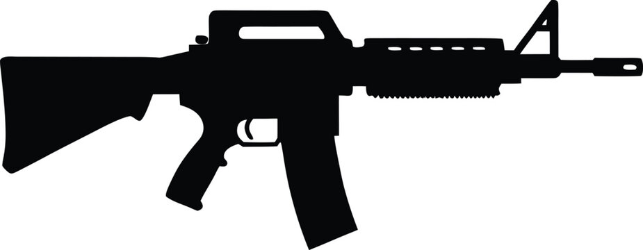 Silhouette design of m4 rifle carbine standard issue