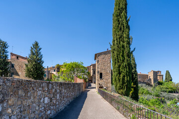 Obraz premium The San Quirico d'Orcia Town street view in Tuscany, Italy
