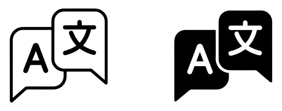 translation language switch vector icon