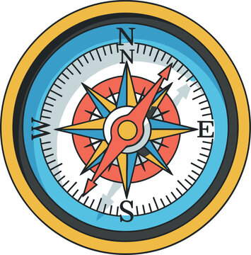 A vintage compass navigates the seas: This image showcases a classic compass, with a detailed face displaying cardinal directions and a spinning needle, evoking a sense of adventure and exploration.
