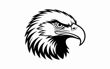 Fototapeta premium Vector illustration of a fierce eagle head mascot