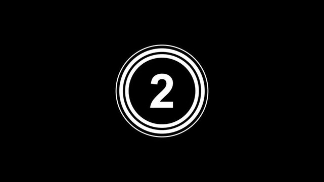 Countdown timer from 6 to 0 seconds real time. Animated number 6 countdown graphic on black background with modern minimalist design.