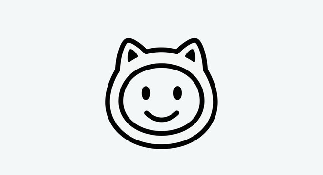 Cartoon character face isolated white