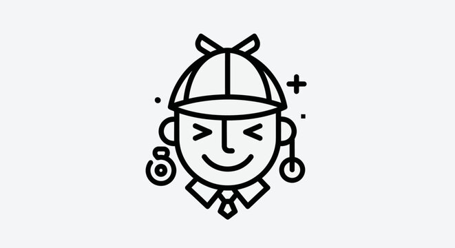 Cartoon character illustration on white background
