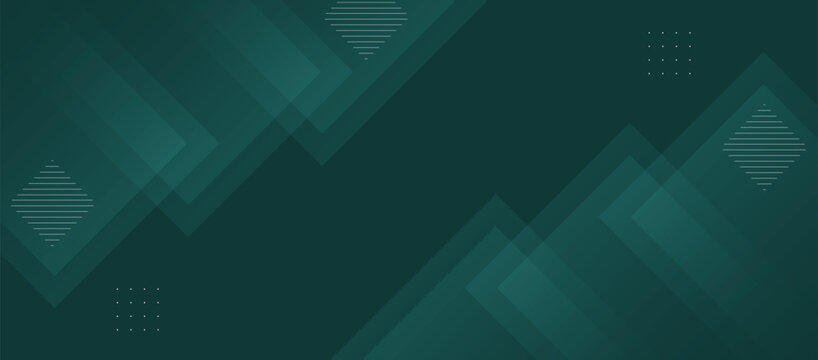 Modern abstract dark teal background featuring translucent geometric diamond and square layers with subtle dot patterns, ideal for contemporary digital designs and presentations