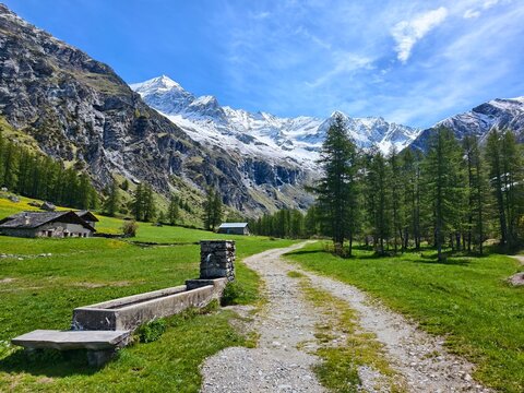 Paysage de montagne, les lanches, savoie, France