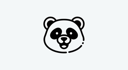 Cartoon panda face icon design © Ever