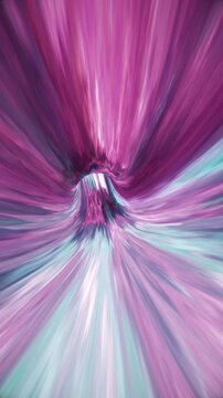 Abstract pastel space warp with soft flowing distortion and smooth motion, futuristic vertical reel simulating gentle hyperspace travel through cosmic corridors
