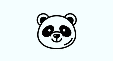 Cartoon panda head illustration © Ever