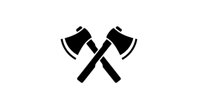 Minimal black silhouette icon, simple flat vector, bold black shape, no, no shading crossed axes icon on a, flat icon style