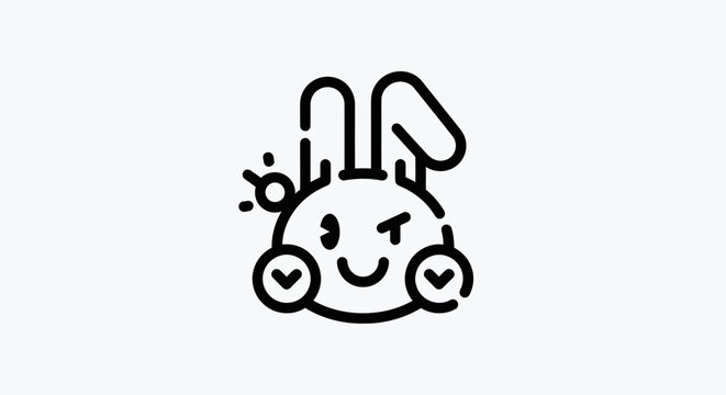 Cartoon bunny vector illustration