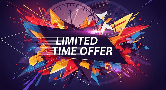 Cyber monday sale limited time offer graphic for online shopping promotions