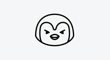 Cartoon penguin icon on white background © Ever