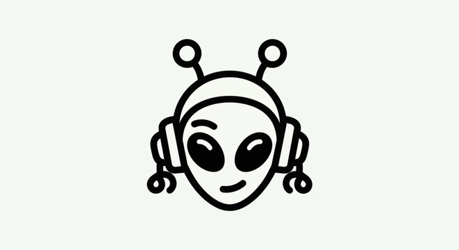 Cartoon alien character illustration