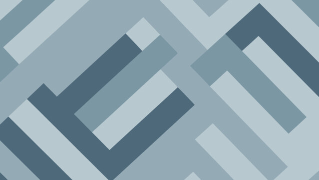 Abstract Geometric Pattern, Blue and Gray Interlocking Shapes, Modern Design Background