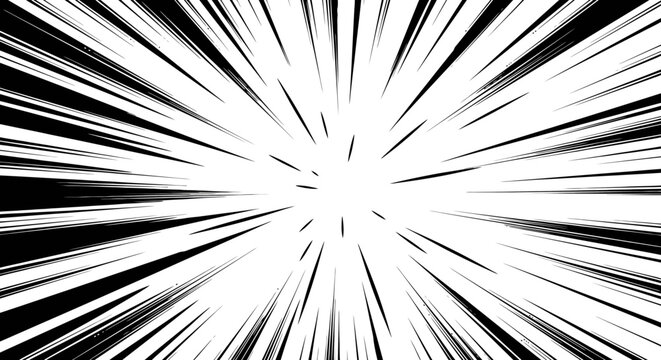 Black and white abstract speed lines background.