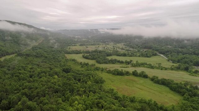 Cinematic View Of Poconos Mountains, USA