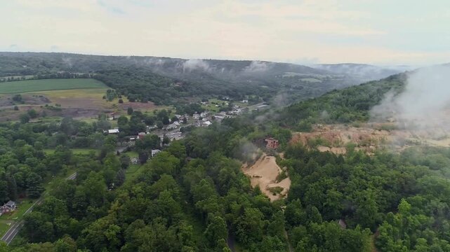Cinematic View Of Poconos Mountains, USA