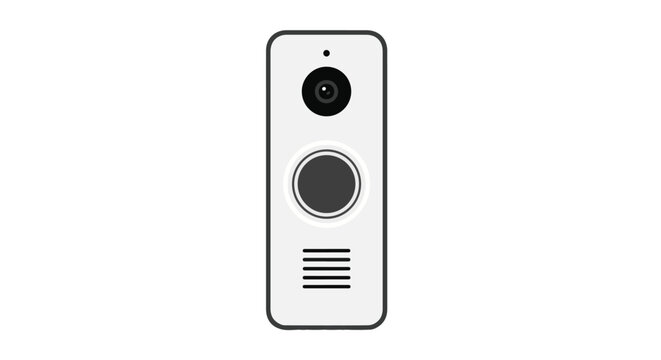 Smart doorbell with camera and button