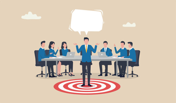 Awkward moment, embarrassment conversation, nervou work, moment concept, awkward confused red big bullseye too target shrug businessman helpless speech bubble