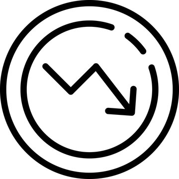 Arrow trend down Icon
