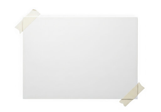 Blank sheet of paper with corner stickers
