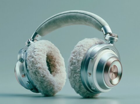 Luxurious over-ear headphones with plush earcups and metallic accents