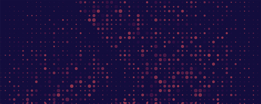 Red halftone dots blue color pattern gradient grunge texture background. Dot pop art comic sport style vector illustration. Eps10